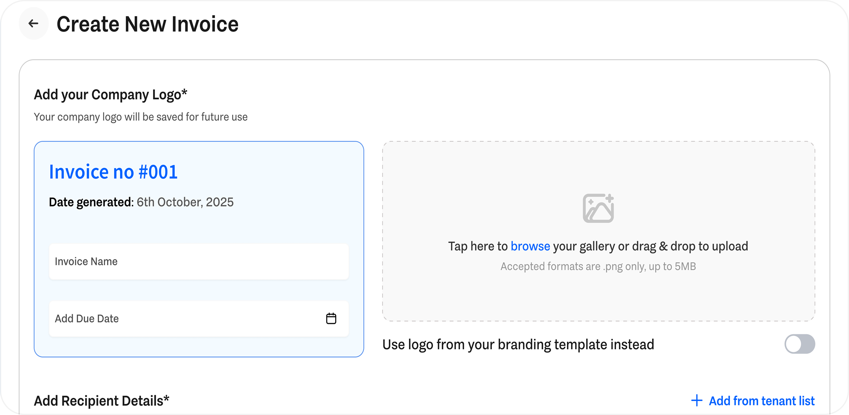 Payments workspace overview dashboard